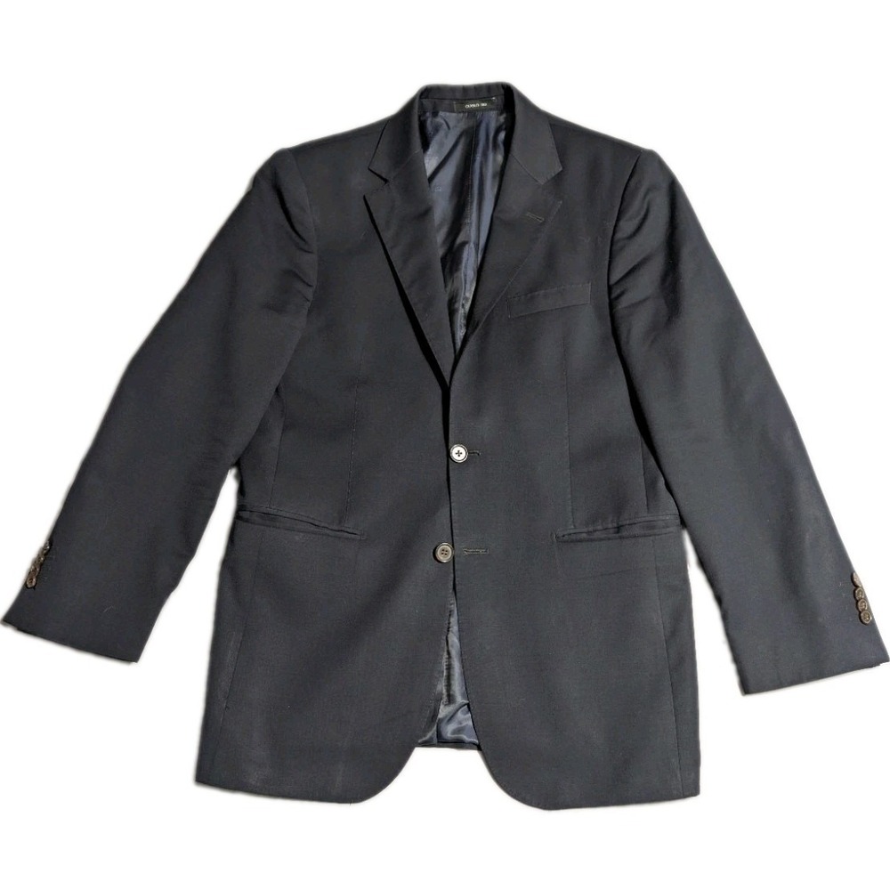 Cerruti 1881 Mens 38R Navy Wool Sport Coat Blazer Two Button Italy Luxury